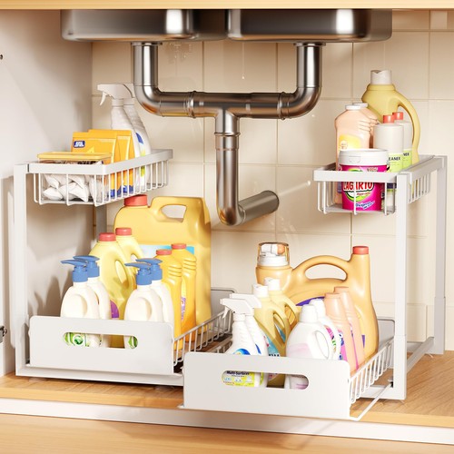 Under sink organizer - sink, organizer,metal