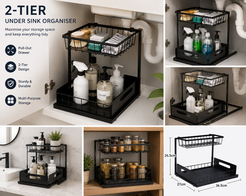 Tier under sink cabinet - 2,