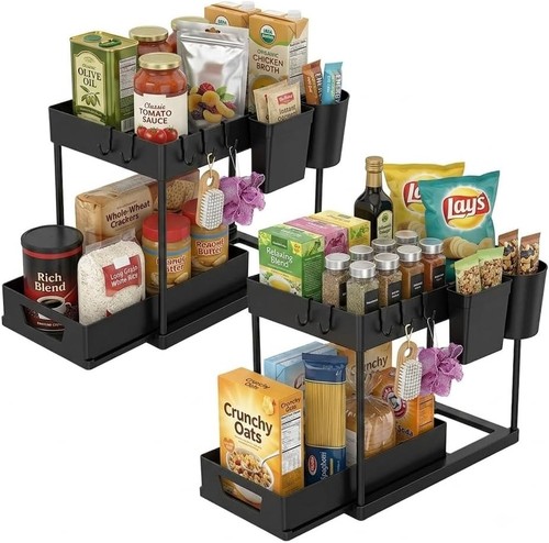 2pcs under sink storage rack - sink,