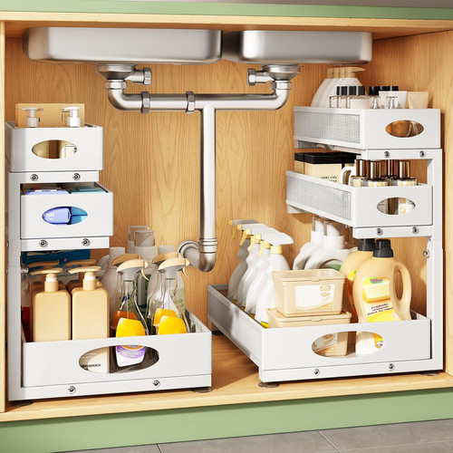 Under sink organizer tier - organizer, 3-tier