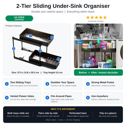 Tier under sink organiser - tier,